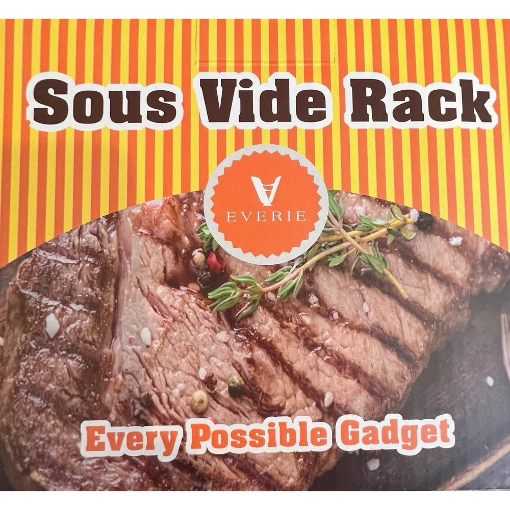 Sous Vide  12 Quart  Container W/Lid - 5 DividersStainless Steel Rack- BPA Free
